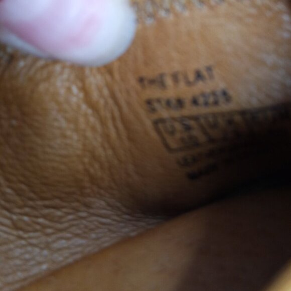 Juil The Flat Gold Bronze Leather Metallic Slip On Ballerina Flats Size 10 - Picture 11 of 14